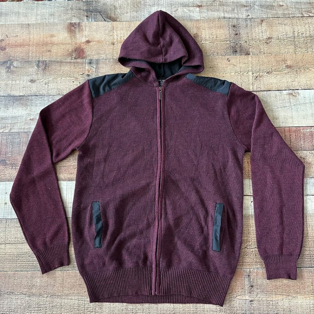 Blue Gear Men's Heathered Maroon Full Zip Hooded Jacket -L